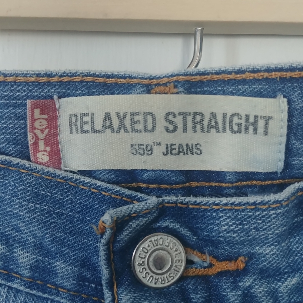 Levi's Men's Relaxed Straight 559 Blue Denim Jeans Size 33x32 - Picture 5 of 6